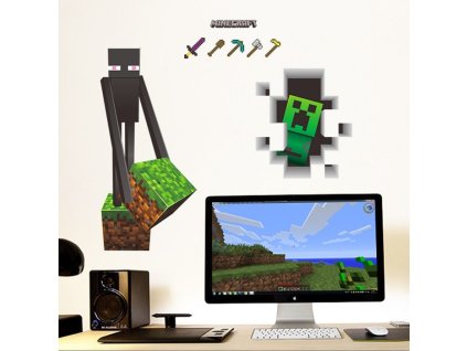 Nálepka na stenu Minecraft - viac druhov (Farba 1.)