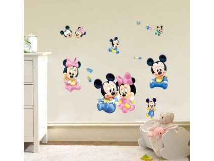 232 nalepka na stenu mysak mickey a myska minnie deti