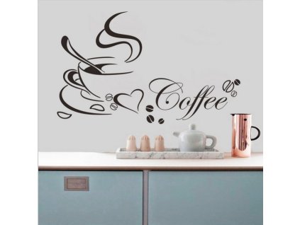 55 3d nalepka na stenu coffee