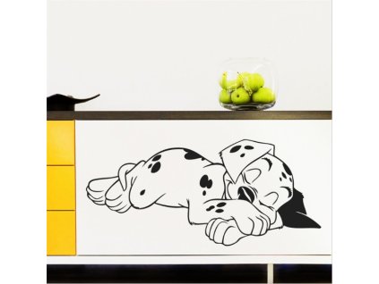 712 nalepka na stenu spicu psík puppy