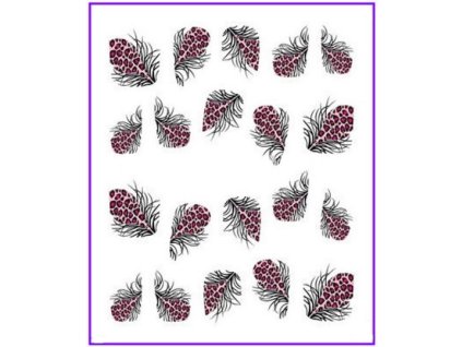 382 nalepky na nechty leopardy pericka fialova