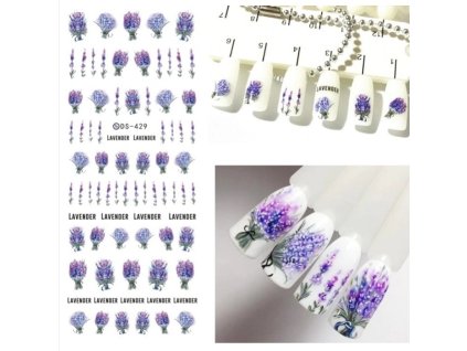 1270 nalepky na nechty levandule
