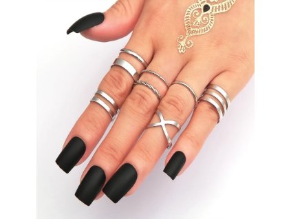Trendy prstene 8 ks (Poradie 8 ks)