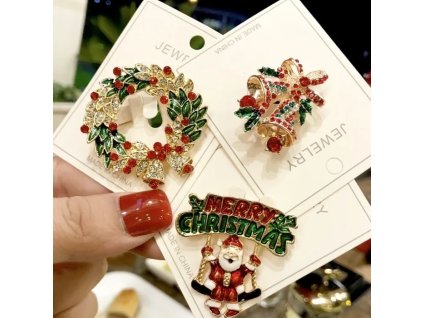 Vianočná brošňa - viac druhov (Porádia 1)