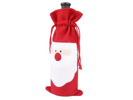 Vianočný obal na fľašu - 3 motívy Santa (Poradie Santa)