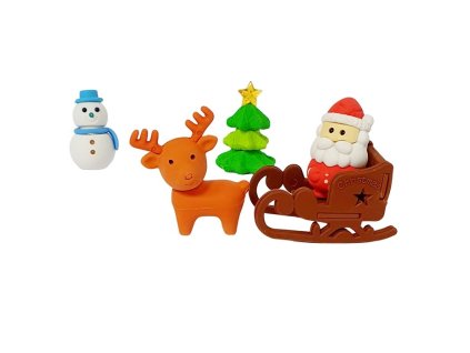 Vianočné Postavičky Snehuliak, Sob a Santa na saniach (Porádia 1)