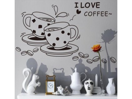 181 3d nalepka na stenu aj love coffee
