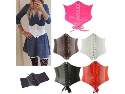 Dámsky korzetový opasok Corset (Farba Biela, Veľkosť UNI Veľkosť)