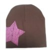 Detská bavlnená čiapka Star - 7 farieb Hnedá UNI Veľkosť (Farba Hnedá, Veľkosť UNI Veľkosť)