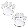 3D Autonálepka - Psie labky (Farba Strieborná)