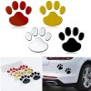 3D Autonálepka - Psie labky (Farba Strieborná)