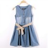 Dievčenské riflové šaty (Farba Modrá, Veľkosť 100 Veľkosť)