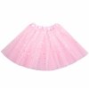 Tylová sukňa svetloružová s flitrami