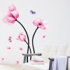 733 3d nalepka na stenu satník alebo chladničku jemne ružové kvetiny