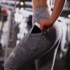 Fitness 3/4 legíny s vreckom na mobil (Farba Šedá, Veľkosť S Veľkosť)