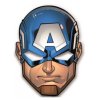 Karnevalová maska AVENGERS-4 typy (Farba Kapitán Amerika, Veľkosť 1 ks Veľkosť)