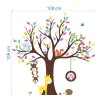 934 3d nalepka na stenu strom so zvieratkami 108x109cm