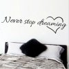 760 nalepka na stenu never stop dreaming