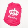 Tričko pre psiu slečnu Princess Ružová (Farba Ružová, Veľkosť M Veľkosť)