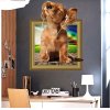 1186 3d nalepka na stenu music dog