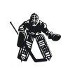 Autonálepka Hokejový brankár II. - 2 farby (Farba Čierna)