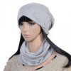 Čiapky a šál 3v1 UNI Veľkosť (Farba Sivá, Veľkosť UNI Veľkosť)