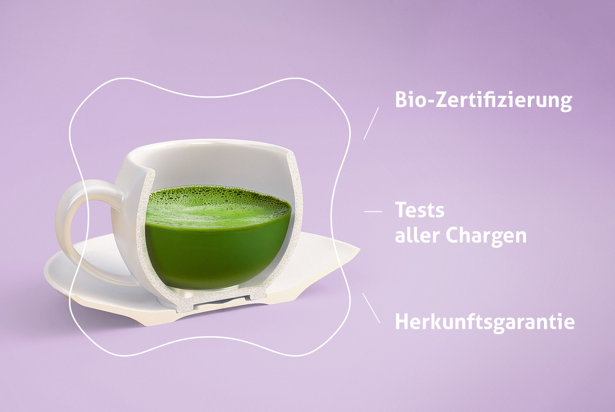 Bio-Matcha mit garantierter Herkunft und Prüfung jeder Charge
