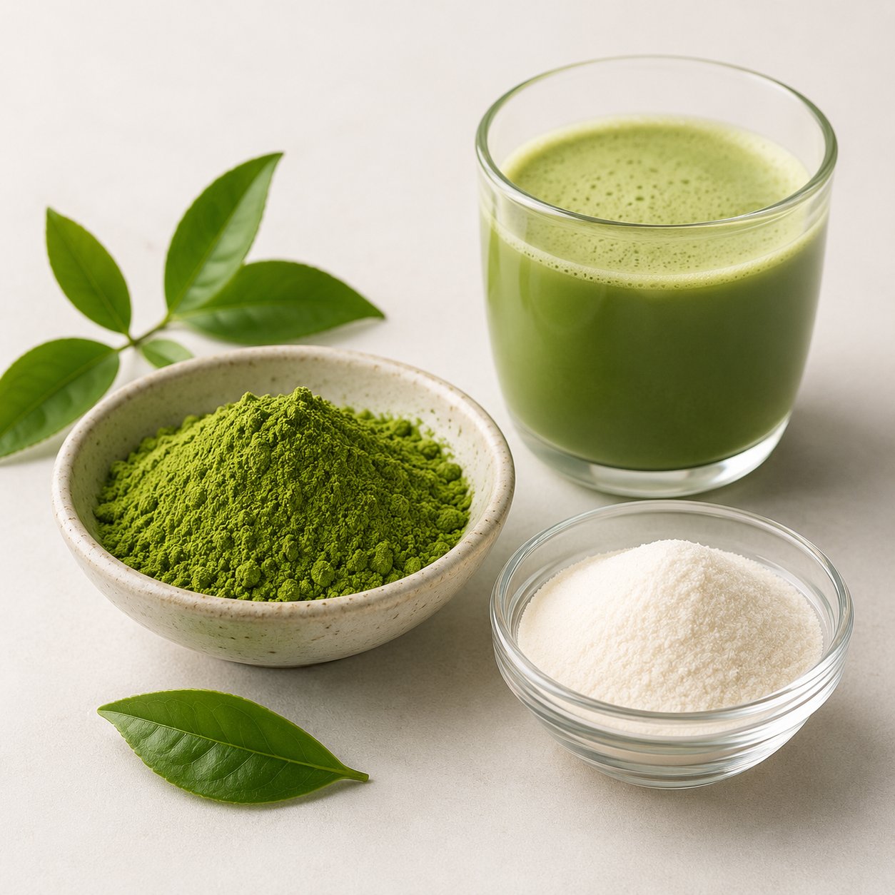 Japanese matcha and low-molecular-weight collagen — raw materials for a functional drink