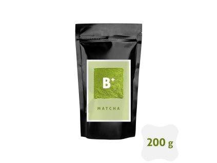 kyosun matcha B+ doypack label black glossy 200g