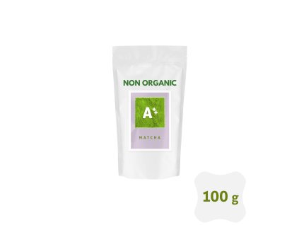 EU cert Premium matcha A++ with front and back label 100 g – white matte