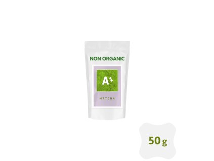 EU cert Premium matcha A++ z przednią i tylną etykietą 50 g – biały mat