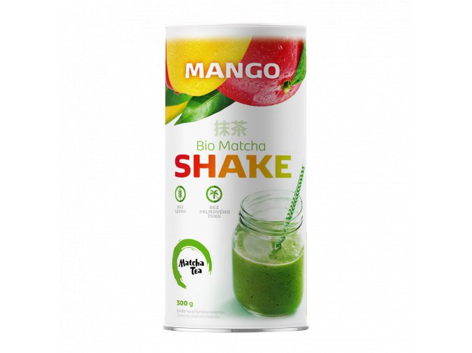 bio matcha tea shake mangový 300 g tubus energie japonsko