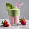 jahodovy matcha shake