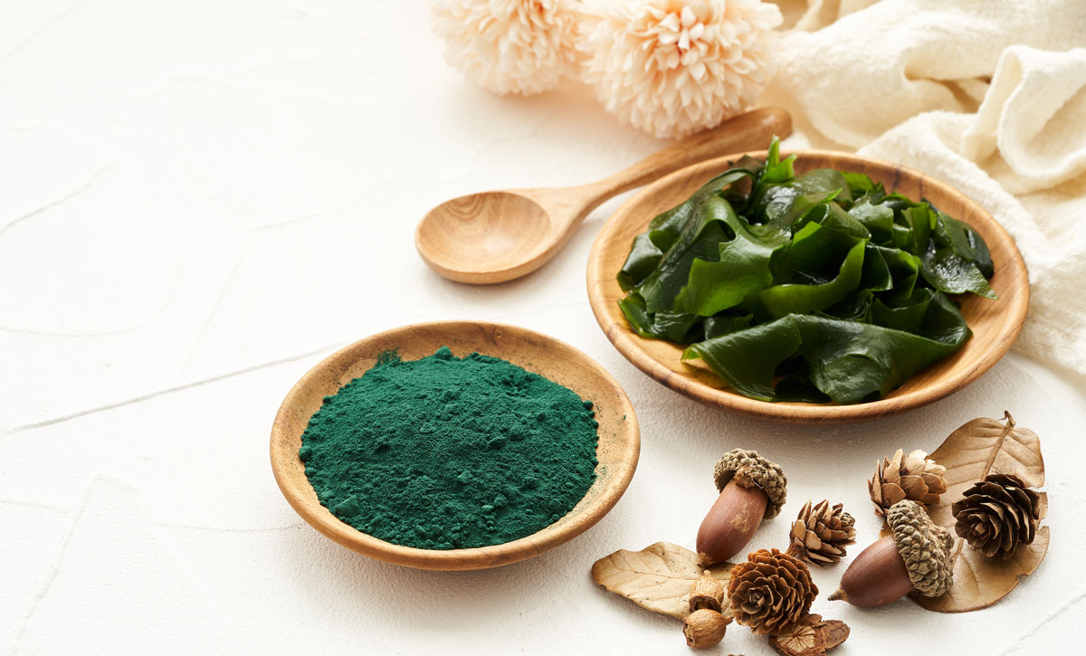 spirulina-prášok