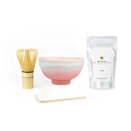Matcha čaj set  kasai alu ruzova2