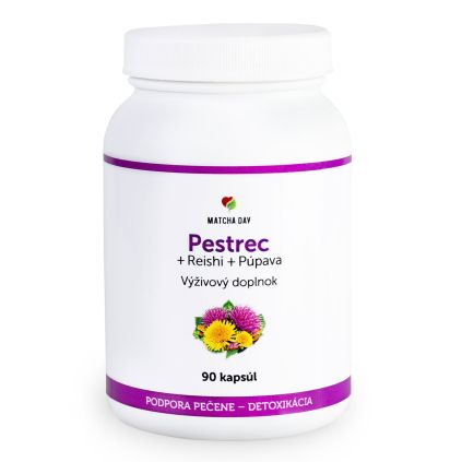Pestrec + Reishi + Púpava 90 kapsúl