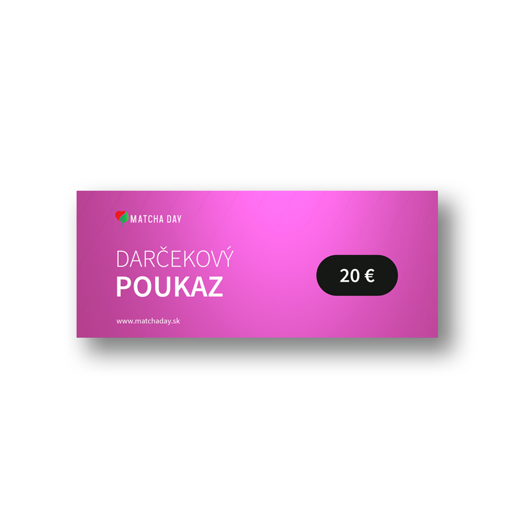 E-shop MatchaDay Darčeková online poukážka 20€