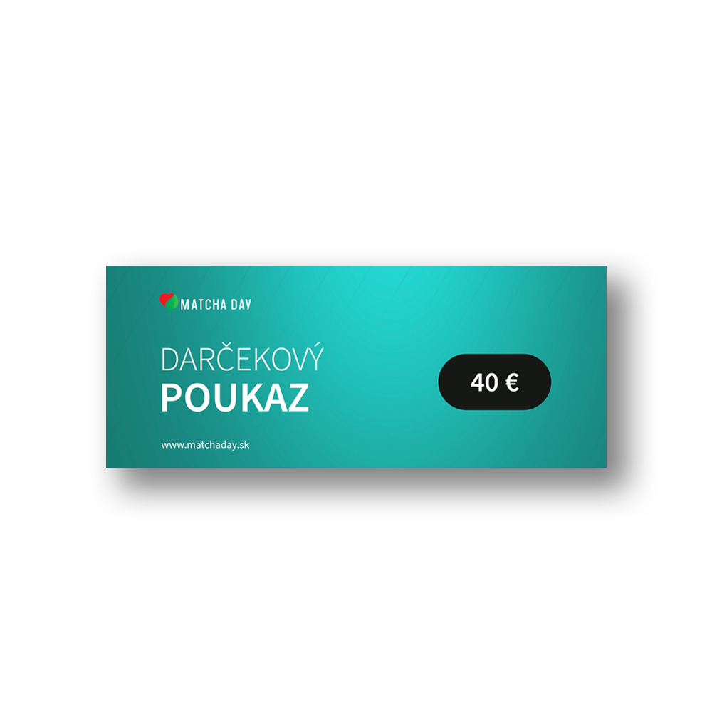 E-shop MatchaDay Darčeková online poukážka 40€