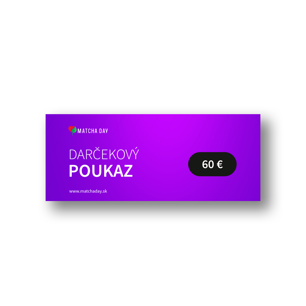 E-shop MatchaDay Darčeková online poukážka 60€
