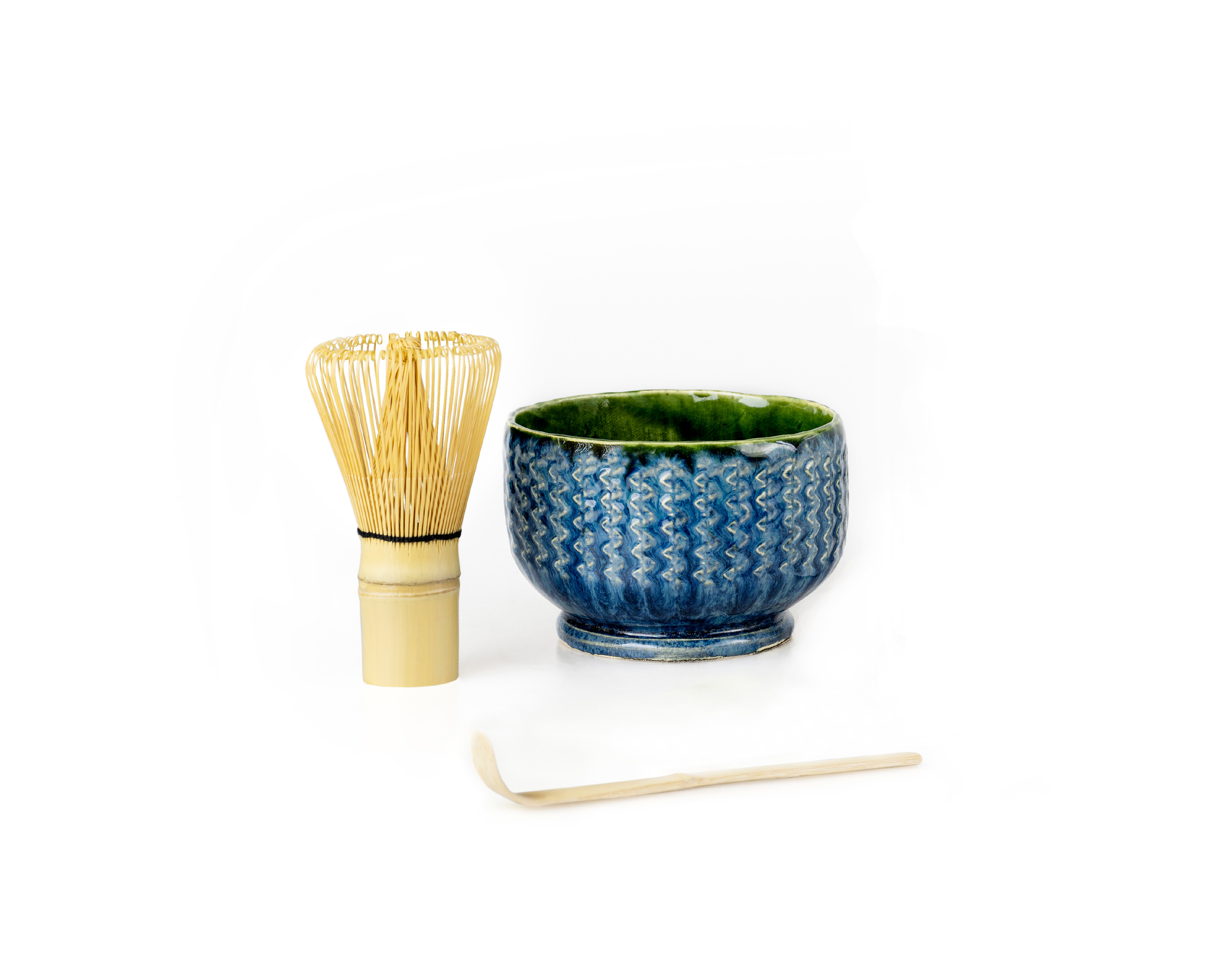 Matcha set - Tradičná príprava zelený čaj modrá - Matcha Day