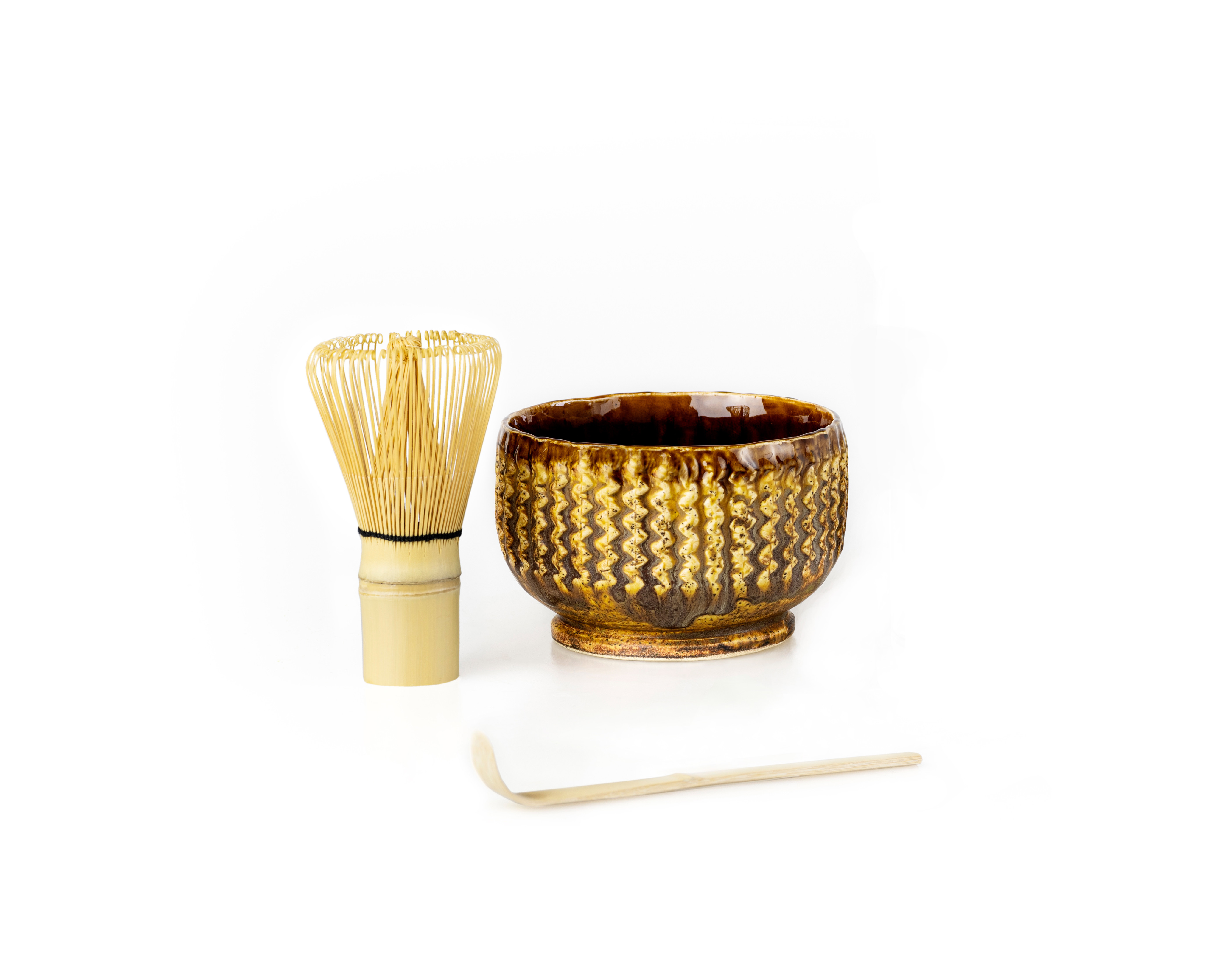 Matcha set - Tradičná príprava zelený čaj oranžová - Matcha Day