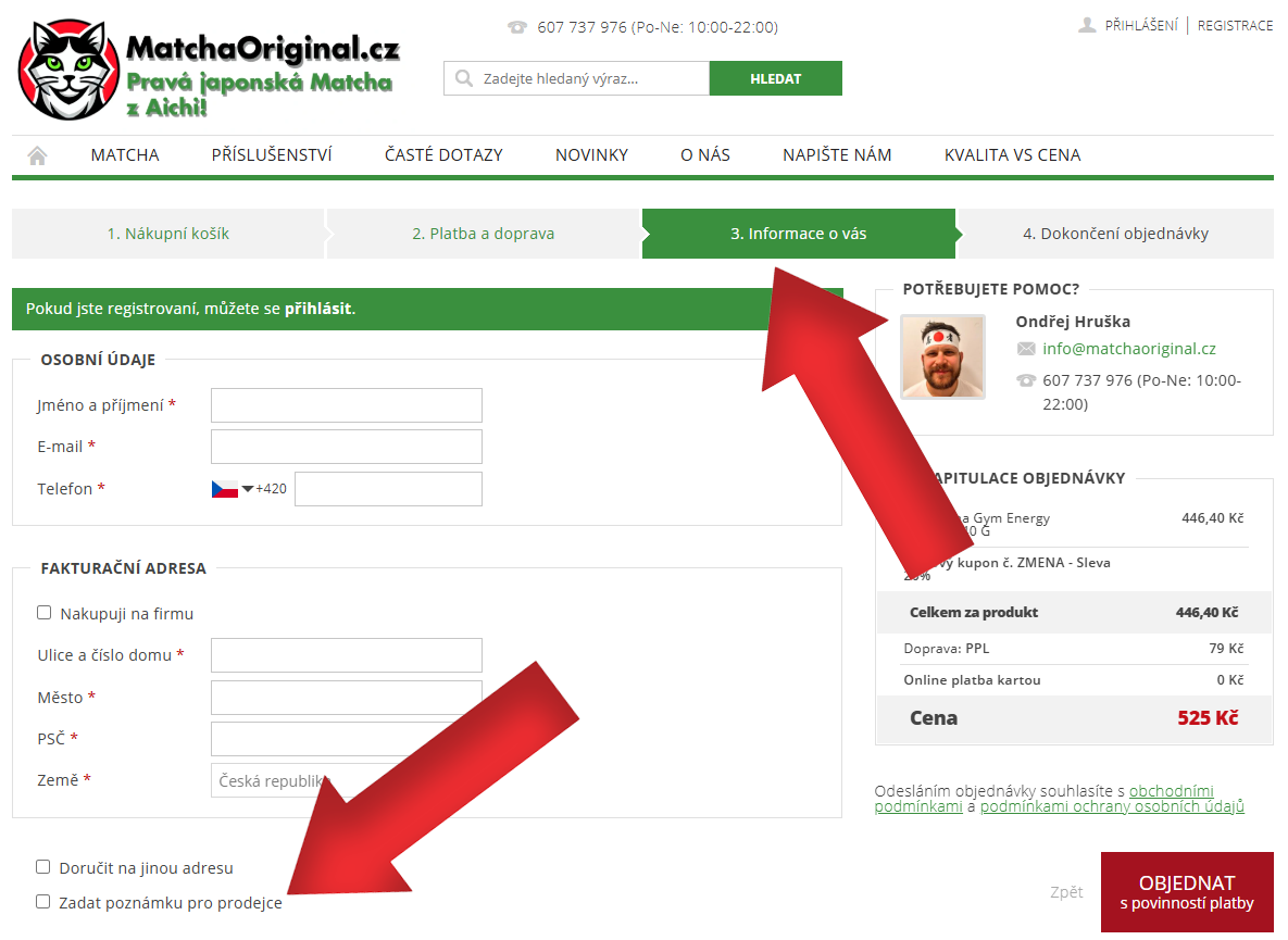 Instrukce k poznámce