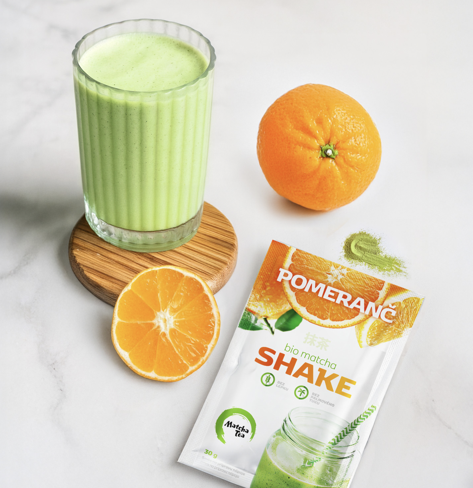 Bio Matcha Shake Pomeranč
