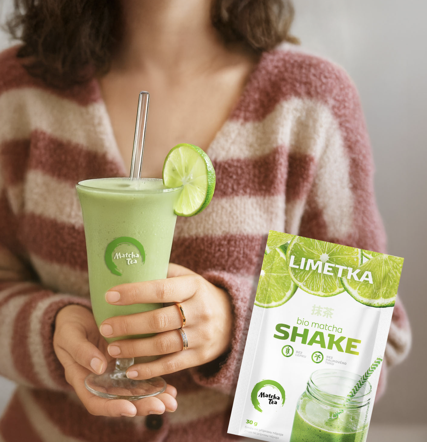 Příprava Matcha Shake Limetka
