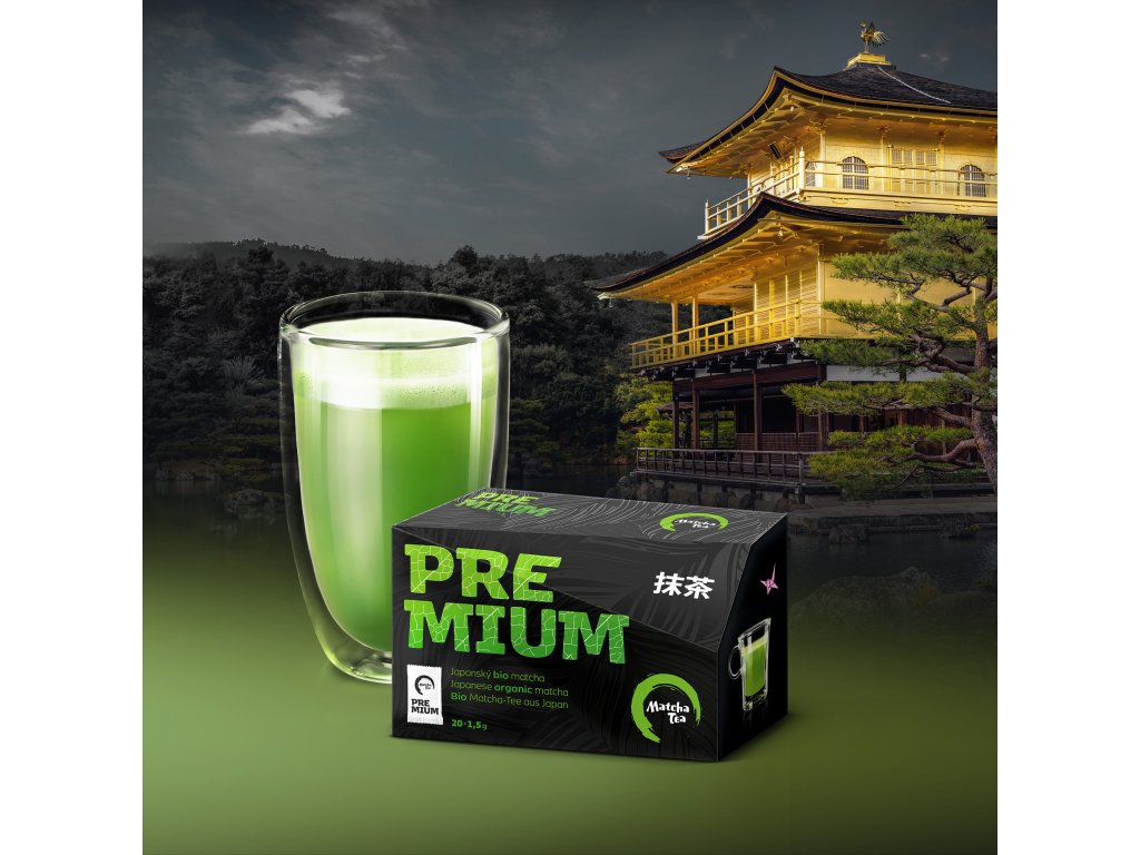 matcha tea premium vizualizace low