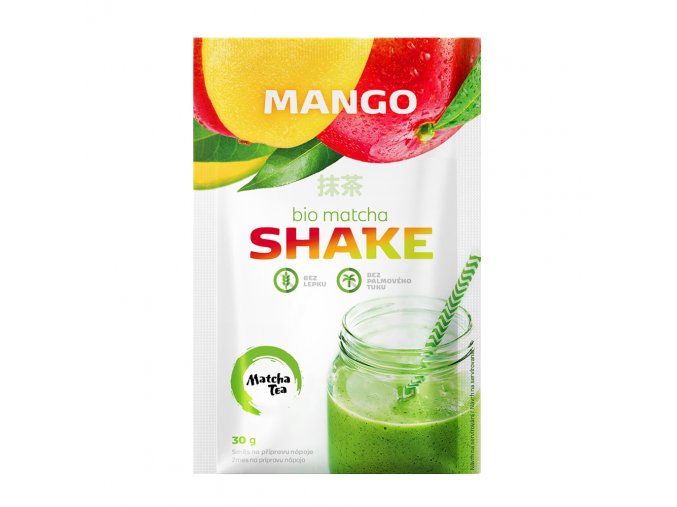 bio matcha tea shake mango lahodny napoj plny energie zdrava snidane sportovni vykon