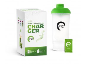 bio matcha tea charger Z500 sejkr 500 ml + 15 porci caje energie a antioxidanty