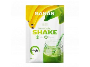 bio matcha tea shake banan 30 g energie sport japonskolahodny napoj plny energie zdrava snidane sportovni vykon