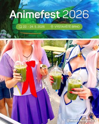 🎌 Už 22.–24. května nás najdete na Animefestu 2026 na brněnském výstavišti. 💚🍵 Zastavte se u stánku Matcha Tea na šálek...