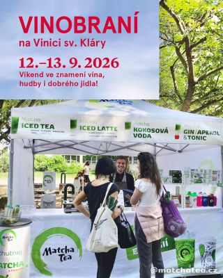 🍵 Víno, hudba, dobré jídlo… a samozřejmě matcha! 💚 Už 12.–13. 9. 2026 nás najdete na Vinobraní na Vinici sv. Kláry. 🍇...
